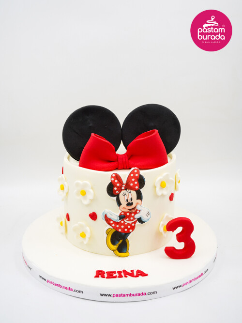Minnie Mouse Tasarım Pasta