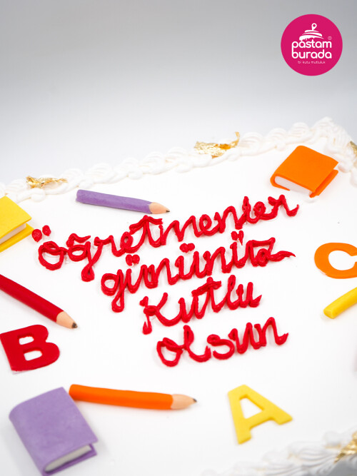Öğretmenler Günü Tasarım Pasta