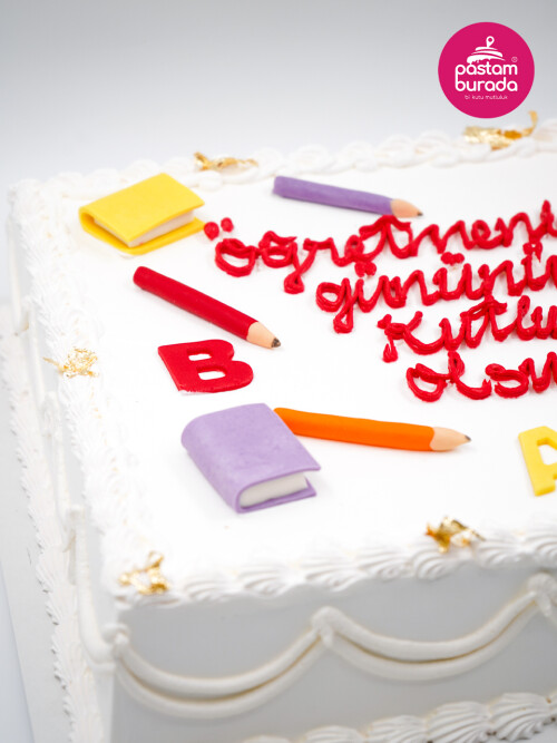 Öğretmenler Günü Tasarım Pasta