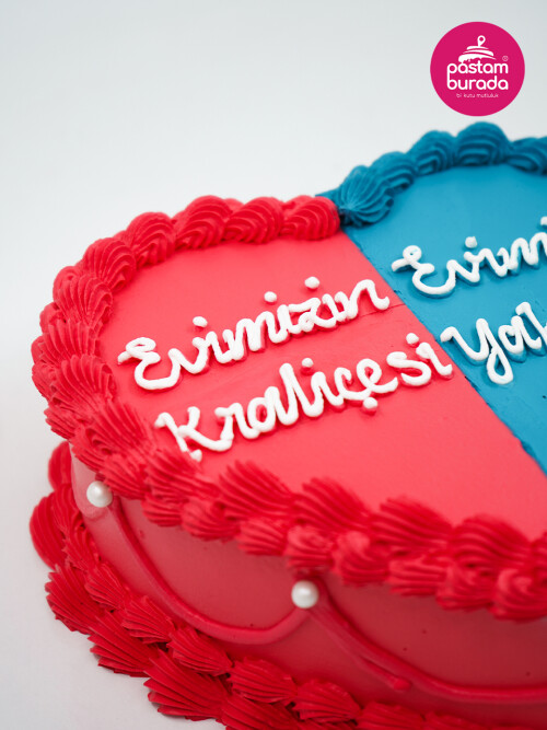 Pembe Ve Mavi Renk Naked Cake