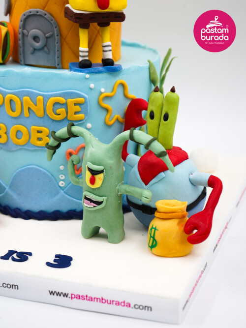 Sünger Bob Tasarım Pasta