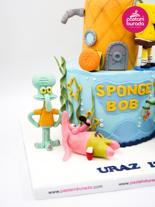 Sünger Bob Tasarım Pasta