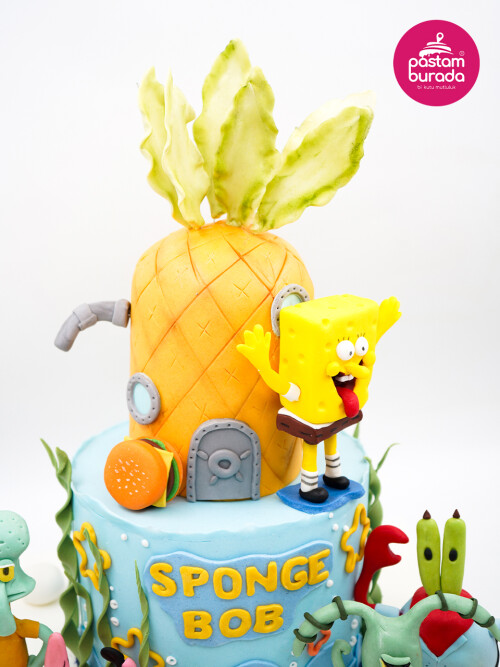 Sünger Bob Tasarım Pasta