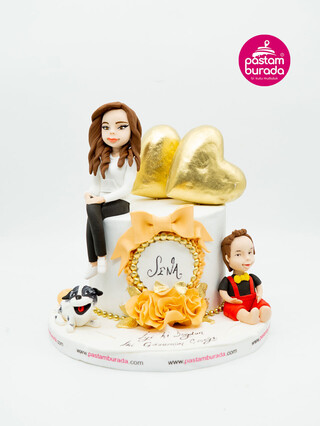 Anne ve Çocuk Figür Pasta