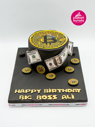 Coin Temalı Konsept Pasta