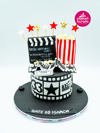 Film Şeridi Temalı Pasta