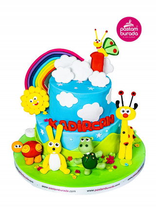 Hayvanlar Diyarı Model Konsept Doğum Günü Pastası