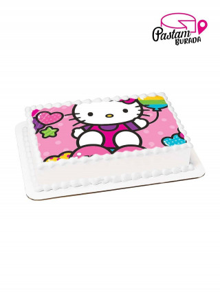 Hello Kity Kare Resimli Pasta