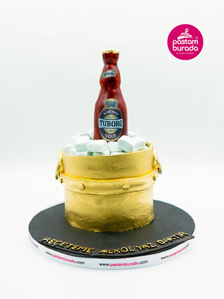 İçecek Temalı Kova Konsept Pasta