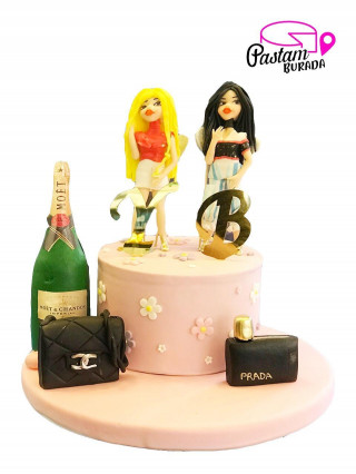 Kız Kıza Eğlence Pasta