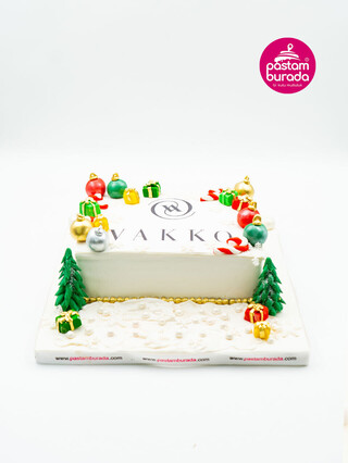 Logolu Yılbaşı Konsept Pasta