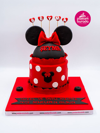 Minnie Mouse Temalı Konsept Pasta