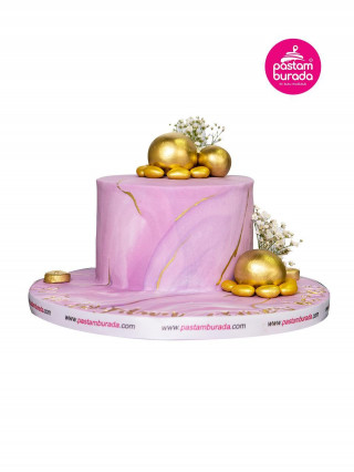 Pembe Mermer Desenli Pasta