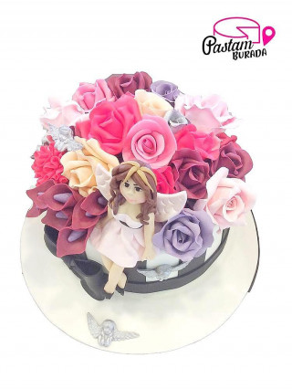 Renkli Çiçek Pasta