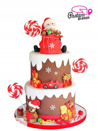 Yılbaşı Konseptli Pasta