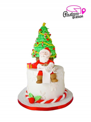 Yılbaşı Konseptli Pasta