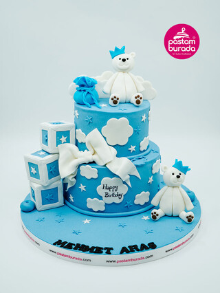 Ayıcık Süslemeli Butik Pasta