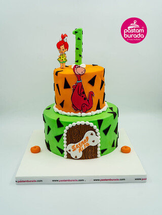 Çakıl ve Dino Konsept Pasta