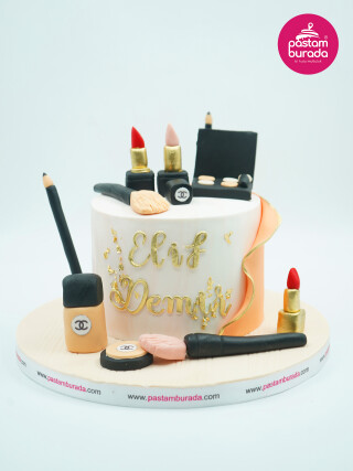 Makyaj Malzeme Detaylı Pasta