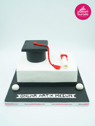 Mezuniyet Temalı Konsept Pasta