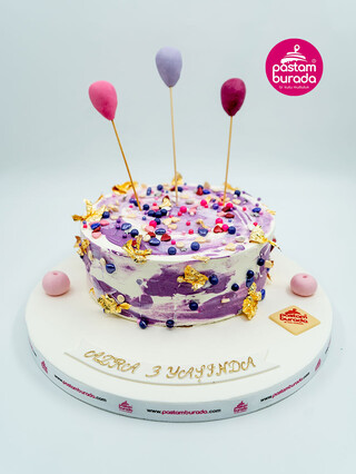 Renkli Balon Süslemeli Naked Pasta