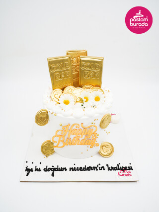 Altın Detay Tasarım Pasta