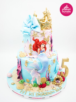 Deniz Kızı Ariel Tasarım Pasta