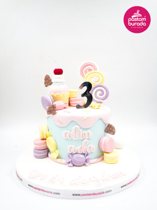 Dondurma Ve Şekerleme Detay Tasarım Pasta