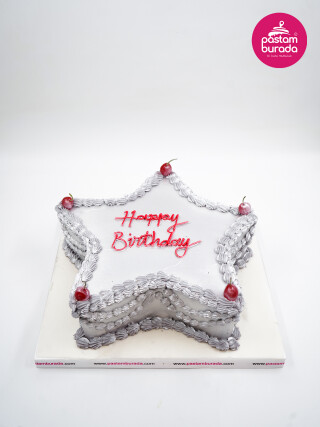 Gümüş Yıldız Tasarım Pasta