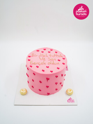 Kalp Detay Naked Cake