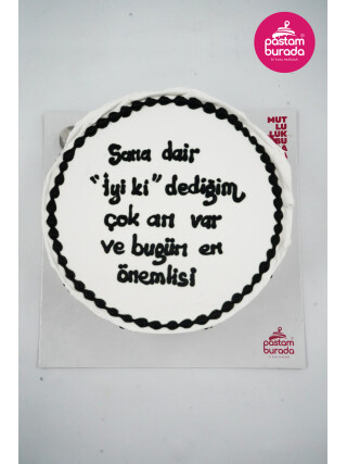 Kalp Detay Naked Cake