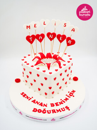 Kalp Model Tasarım Pasta