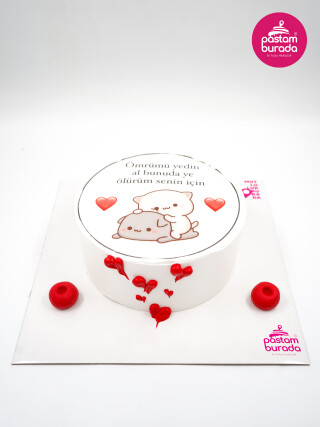 Karikatür Resimli Pasta