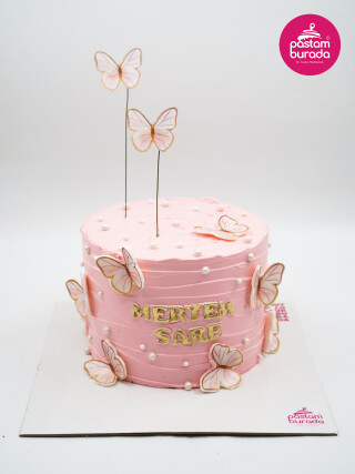 Kelebek Detay Naked Cake