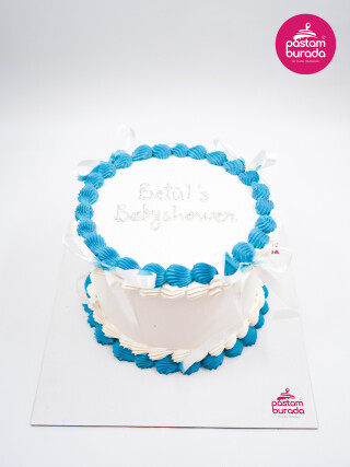 Mavi Detay Naked Cake