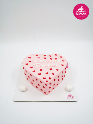 Pembe Kalp Naked Cake