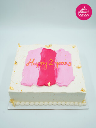 Pembe Süslemeli Kare Naked Pasta