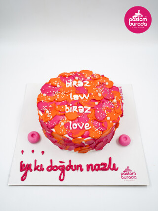 Pembe Ve Turuncu Naked Cake