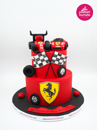 Yarış Arabaları Konsept Pasta