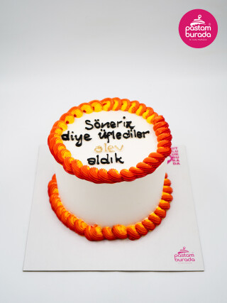 Sarı Kırmızı Detay Naked Cake
