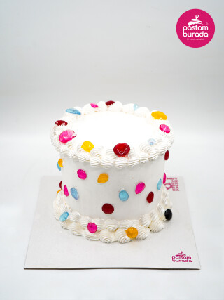 Kristal Taş Detay Naked Cake