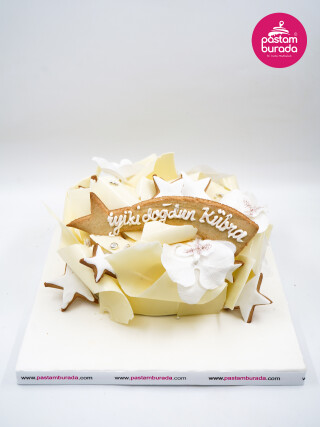 Orkide Ve Kurabiye Detay Pasta