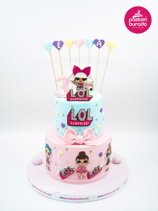 Renkli Bebekler Konsept Pasta