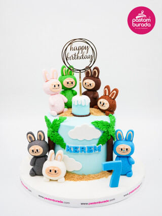 Sevimli Canavar Tasarım Pasta