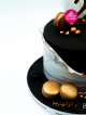 Makaron ve Mermer Desenli Model Konsept Doğum Günü Pastası