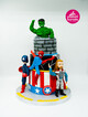 Süper Kahramanlar Tasarım Pasta