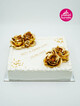 Gold Çiçek Süslemeli Pasta