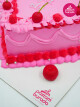 Kalp Model Pembe Naked Cake