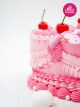 Pembe Kalp Naked Cake