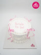 Pembe Kurdele Detay Naked Cake
